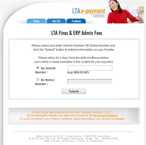 pay lta fines|Pay LTA Fines and ERP Admin Fees .